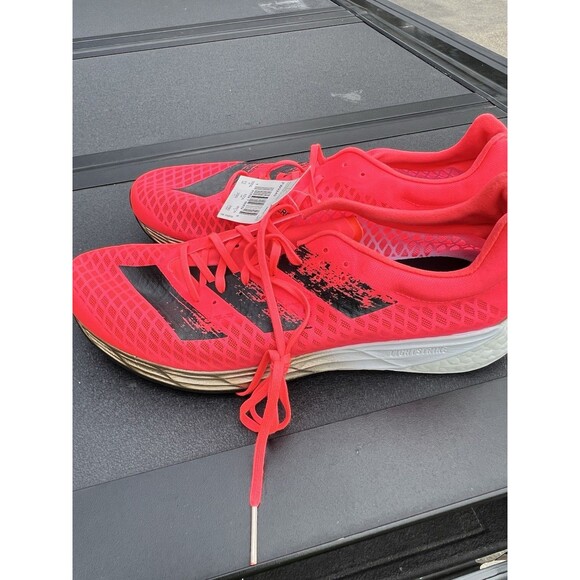 NEW adidas Mens Adizero Pro Running Shoes Signal Pink Core Black Size  11 FW9240